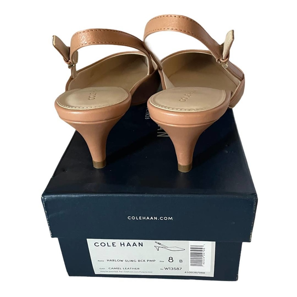 Cole Haan Harlow Carmel sling back kitten heel `8